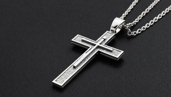 Pendentif croix en argent : l'élégance moderne pour homme